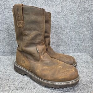 Wolverine Wellington W10682 Men's Brown Leather Work Western Boots - Size 11.5